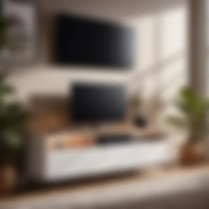 Organized Cable Solutions Spacious TV Stand with Cable Management