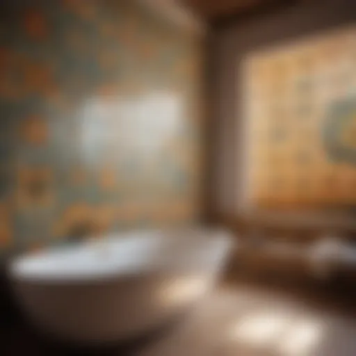 Spanish Bathroom Design - Ornate Tile Mosaic