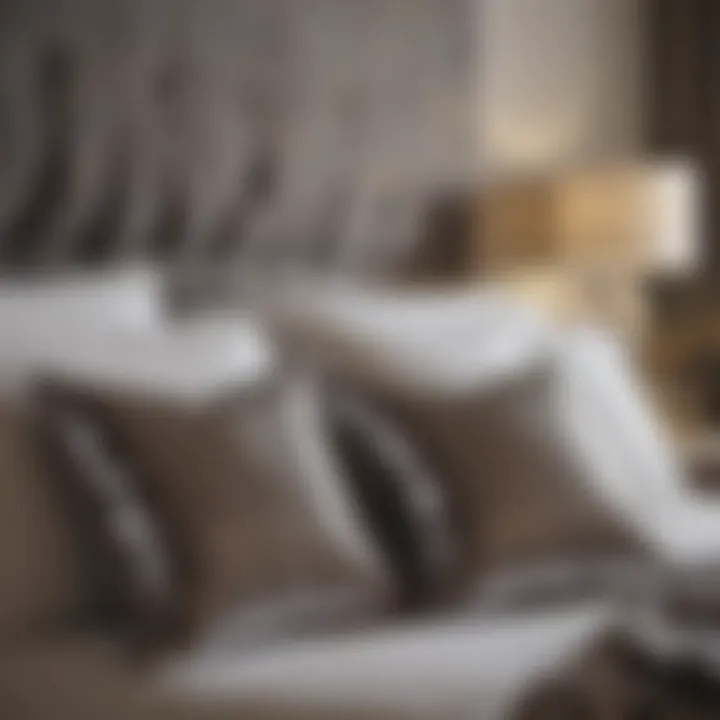 Dazzling Sequin Throw Pillows Adding Sparkle to Bedroom Decor Sparkling Sequin Throw Pillows Arranged on Bed