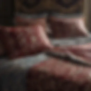 Opulent Velvet Bedspread with Exquisite Embroidery Detail Luxurious Velvet Bedspread with Intricate Embroidery