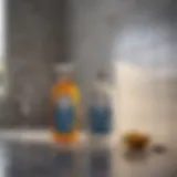 Sparkling bathroom tiles cleaner with Dawn dish soap