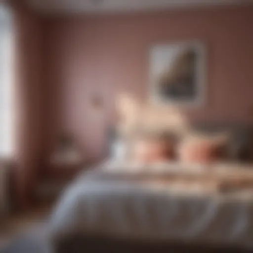 Elegant small bedroom showcasing a harmonious color palette