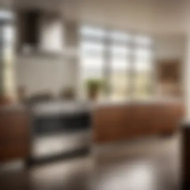 Sleek stainless steel appliances in contemporary kitchen setting