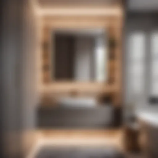 Chic Storage Cabinet for Modern Bathrooms Elegant standing storage cabinet in modern bathroom