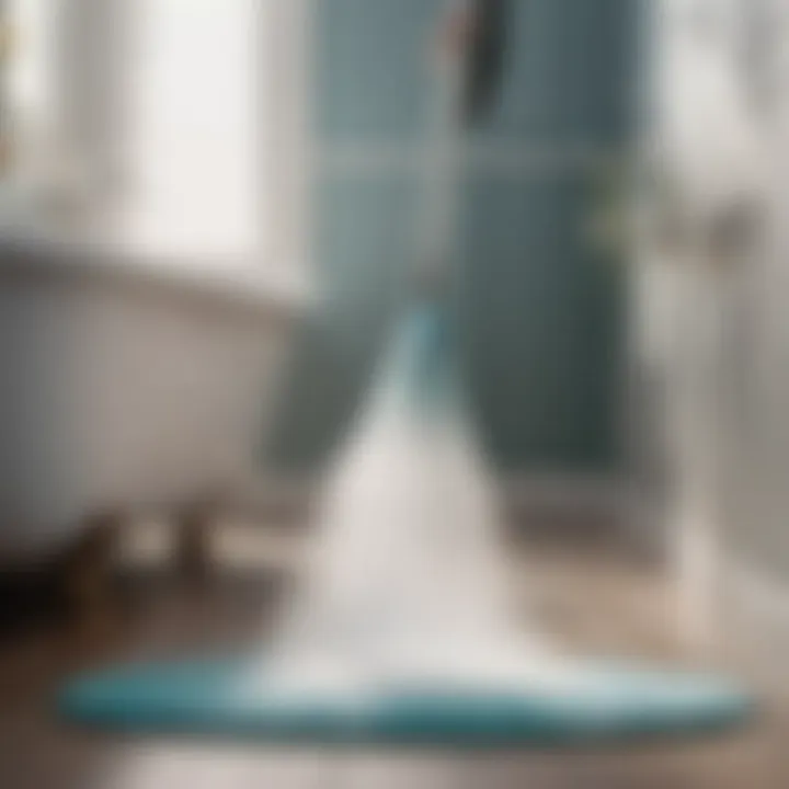 Steam cleaning machine for deep cleaning bathroom rugs