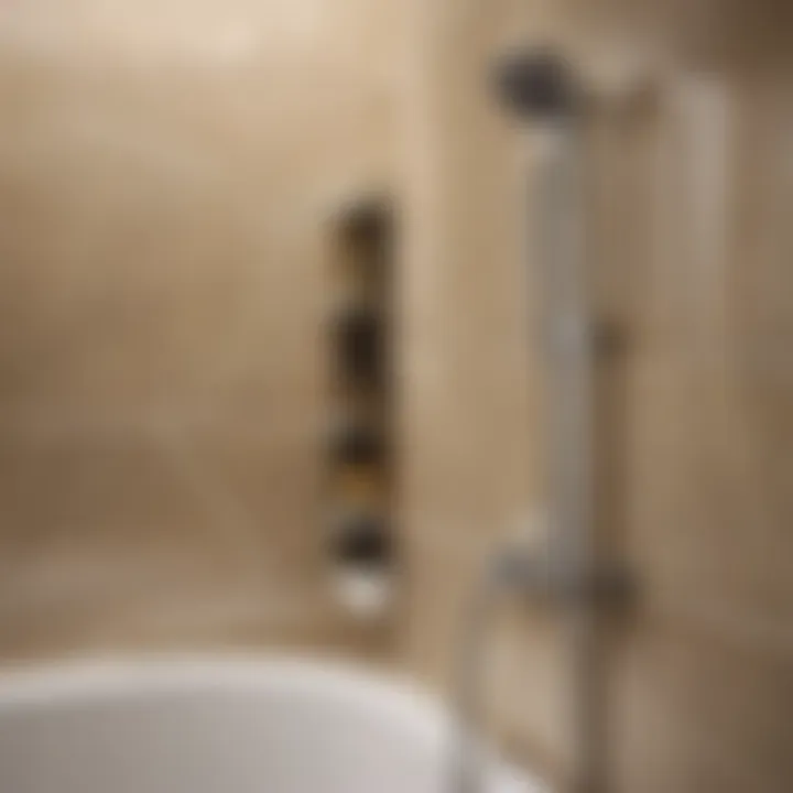 Detail of Stylish Bath and Shower Kit Fixtures Close-up of Sterling Accord Bath and Shower Kit's sleek fixtures