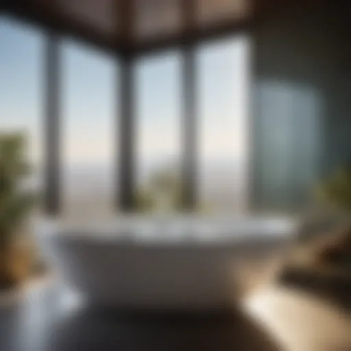 Luxurious Sterling Bath Tub with Water Cascading
