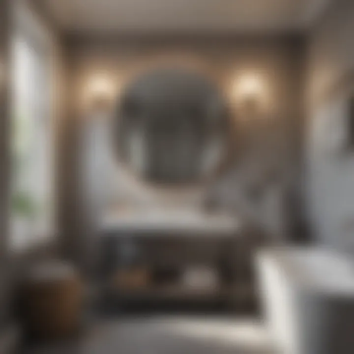 Monochromatic Elegance for Small Spaces A bathroom showcasing a monochromatic color scheme enhancing spatial perception.