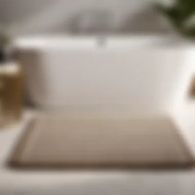 Sophisticated Neutrals Striped Bath Mat in Neutral Tones
