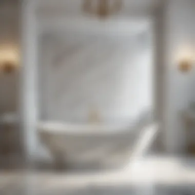Elegant marble bathtub in a spacious master bathroom
