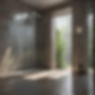 Crystal Oasis Luxurious rainfall shower surrounded by glass walls