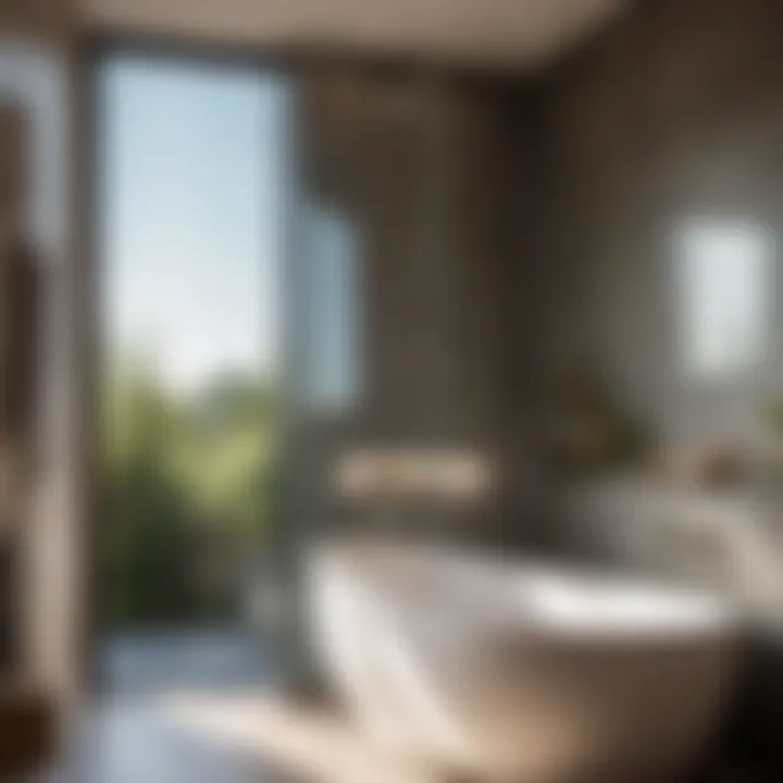 Stylish bathroom decor with privacy window film