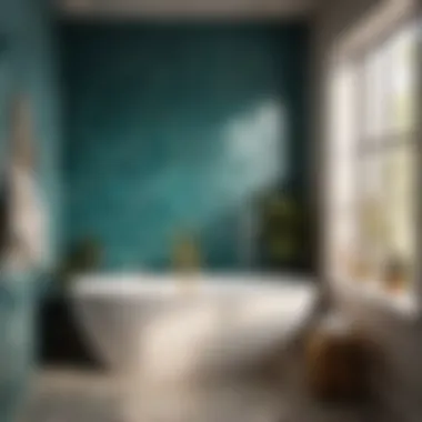 Artistic Technique for Bathroom Makeover Stylish Bathroom Paint Application