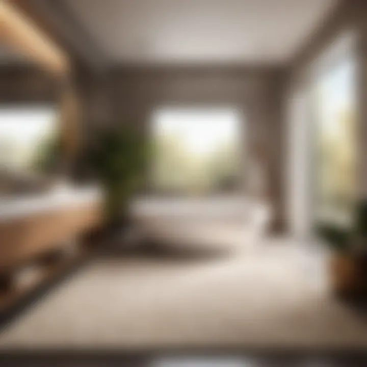 6 ft bathroom rug in a sleek and stylish bathroom setting