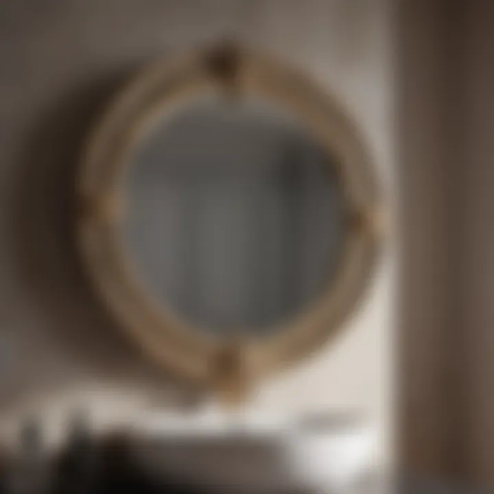 Bracket supporting stylish bathroom mirror