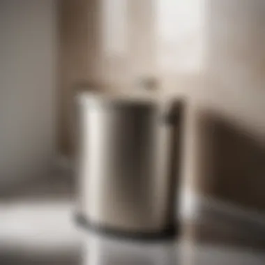 Stylish Decor Enhancement Brushed nickel bathroom garbage can enhancing bathroom decor with style