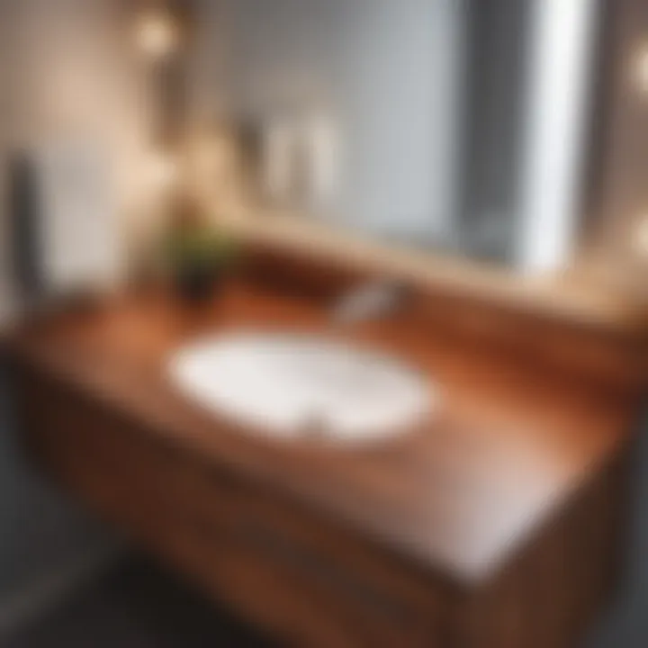 Chic Woodgrain Design Formica Vanity Top Stylish Formica Bathroom Vanity Top with Woodgrain Design