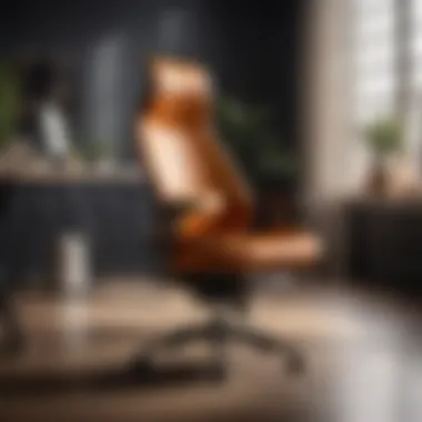 Modern Ergonomic Chair Sleek ergonomic chair in a modern home office setting