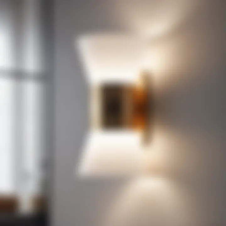 Contemporary Chic Minimalist geometric sconce creating a stylish bathroom ambiance