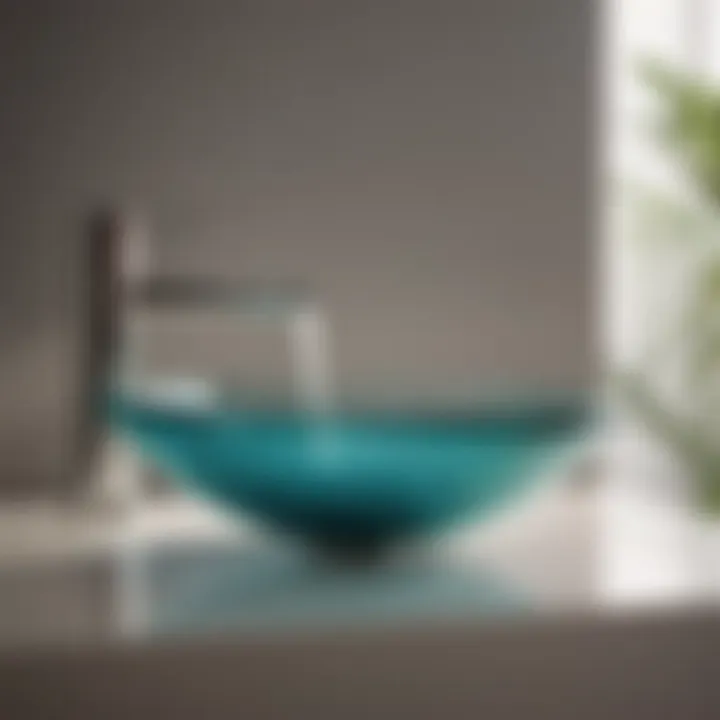 Contemporary Glass Countertop Sink Enhancing Bathroom Aesthetics Stylish Glass Countertop Sink