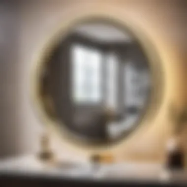 Stylish Gold and Chrome Vanity Mirror