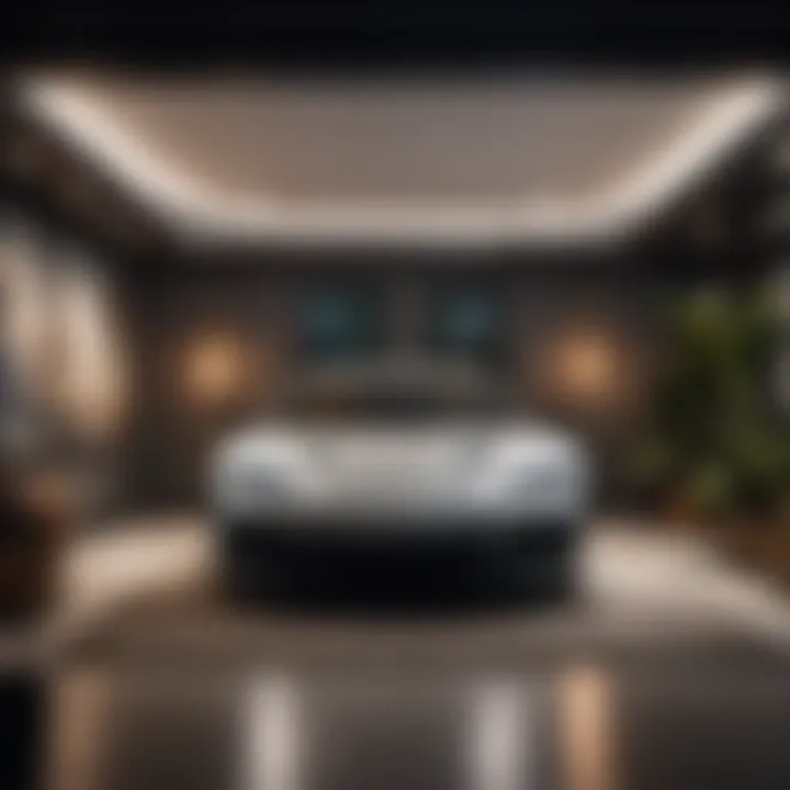 Chic Lighting Design Elegant lighting fixtures in a transformed garage guest room