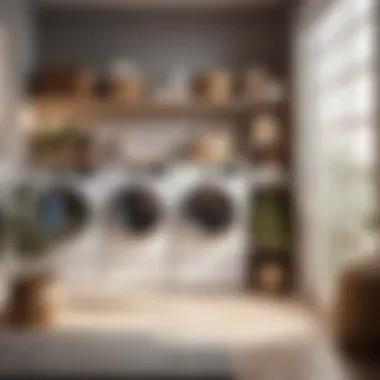 Chic Decor Elements for Laundry Shelf Stylish Laundry Shelf Decor