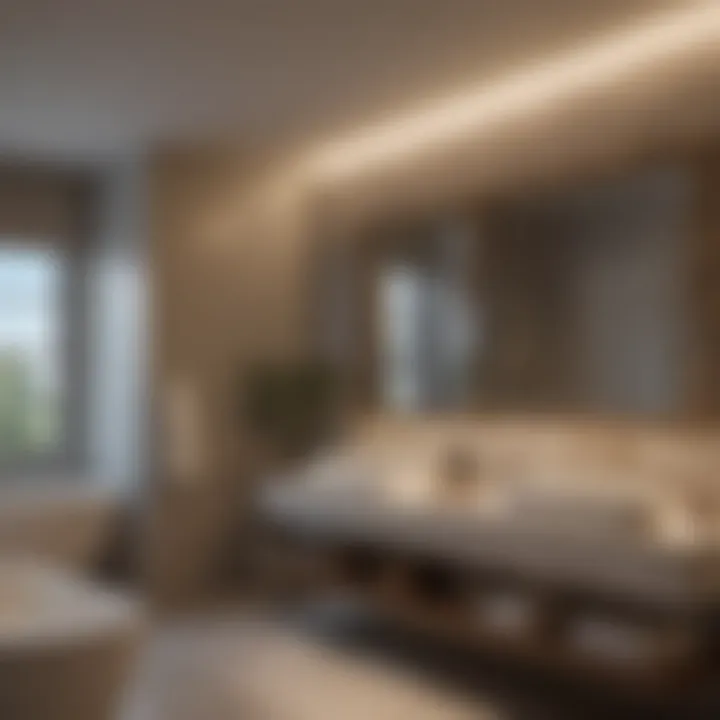 Enhanced Ambiance with Stylish Lighting Stylish lighting design enhancing a bathroom renovation