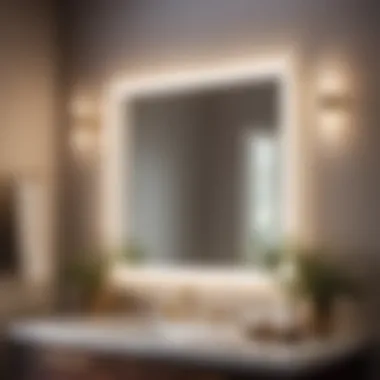 Stylish Lighting Fixtures for Bathroom Vanity Well-lit bathroom vanity area with stylish lighting fixtures