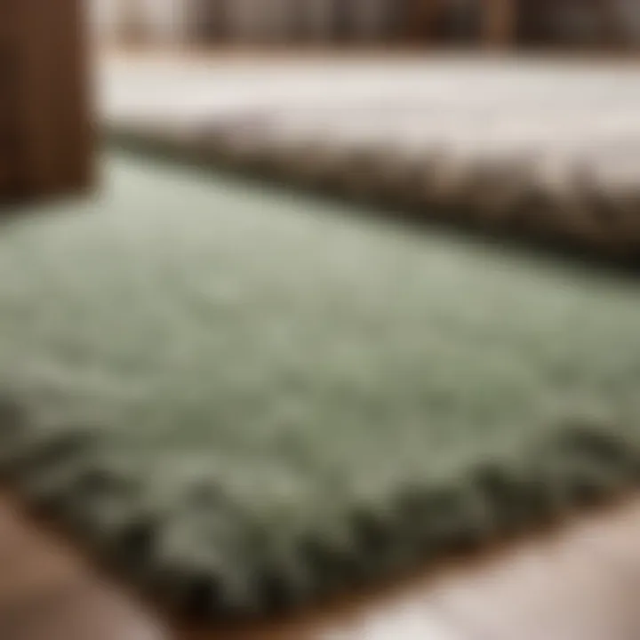Stylish Sage Rug Close-Up Elevate Your Bathroom with Sage Bathroom Rugs - Stylish Sage Rug Close-Up
