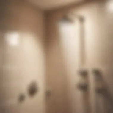 Stylish satin nickel bathroom light fixtures enhancing shower area