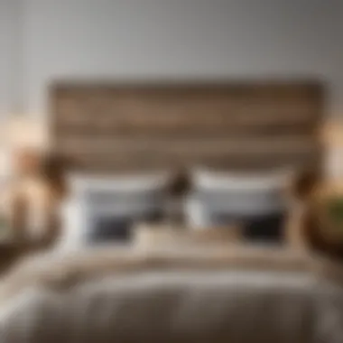 Chic Shiplap Headboard in Rustic Bedroom Setting Stylish shiplap headboard in a rustic bedroom