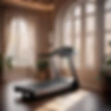 Aesthetic Fitness Enhancement Stylish treadmill blending seamlessly with bedroom decor