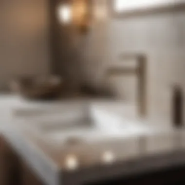 Stylish undermount sink blending seamlessly with a granite countertop