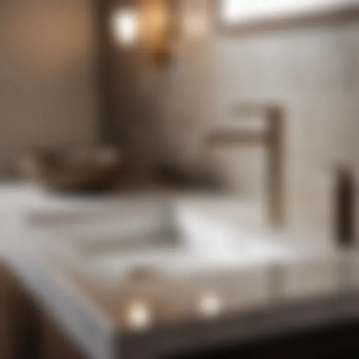 Stylish undermount sink blending seamlessly with a granite countertop