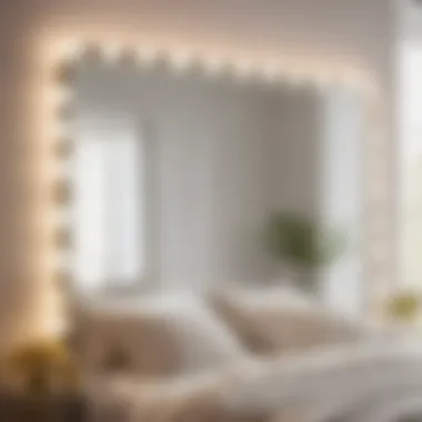 Sleek White Bedroom Mirror Stylish white bedroom mirror reflecting elegance