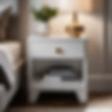Fashionable White Nightstand with Contemporary Charm Stylish White Nightstand with Contemporary Appeal