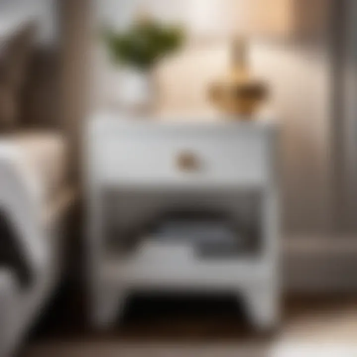 Fashionable White Nightstand with Contemporary Charm Stylish White Nightstand with Contemporary Appeal