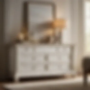 Charming Details Dresser Stylish white rustic dresser with charming details