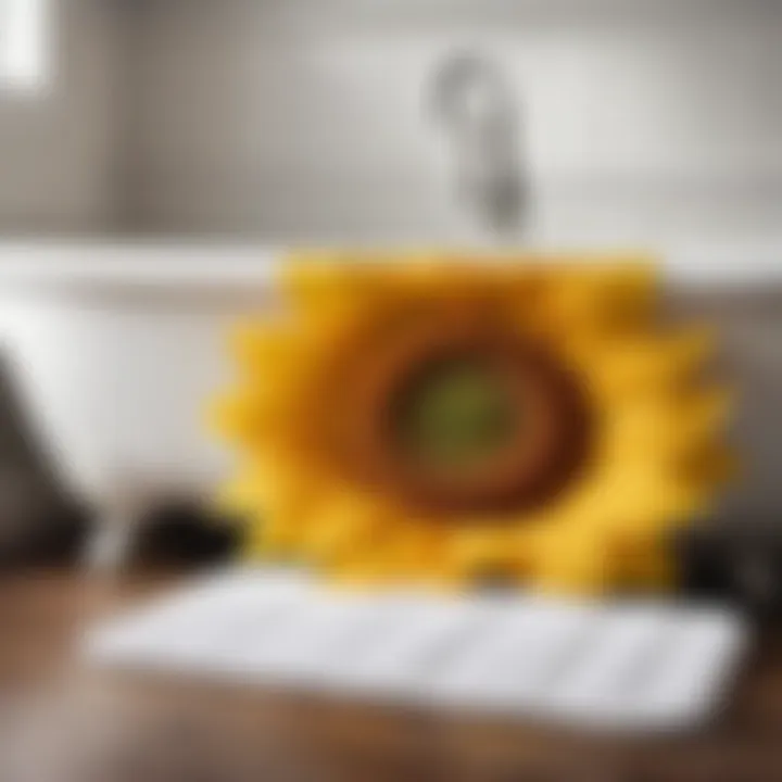Step Onto Luxury with a Sunflower Bath Mat Sunflower Bath Mat