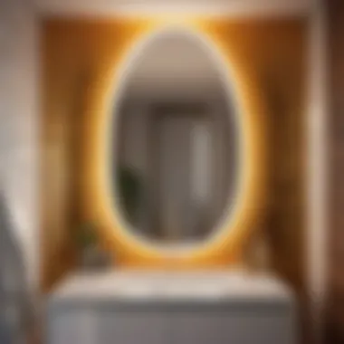 Reflective Surfboard-Inspired Bathroom Mirror Surfboard Mirror Design