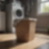 Sustainable material laundry basket with lid