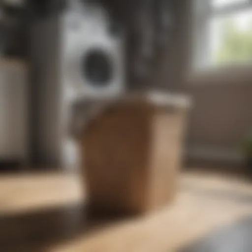 Sustainable material laundry basket with lid