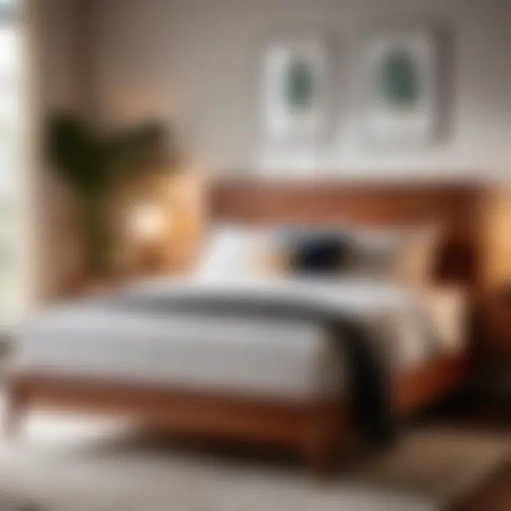 Timeless Teak Wood Bed Frame in Mid-Century Modern Bedroom Sleek Teak Wood Mid-Century Modern Bed Frame
