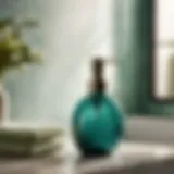 Teal Green Marbled Soap Dispenser