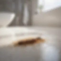 Termite infestation signs in bathroom