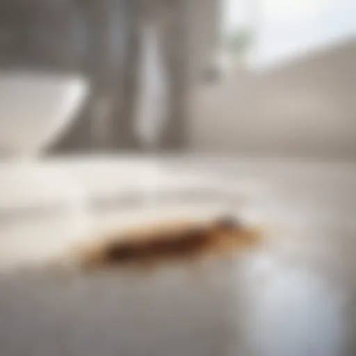 Termite infestation signs in bathroom