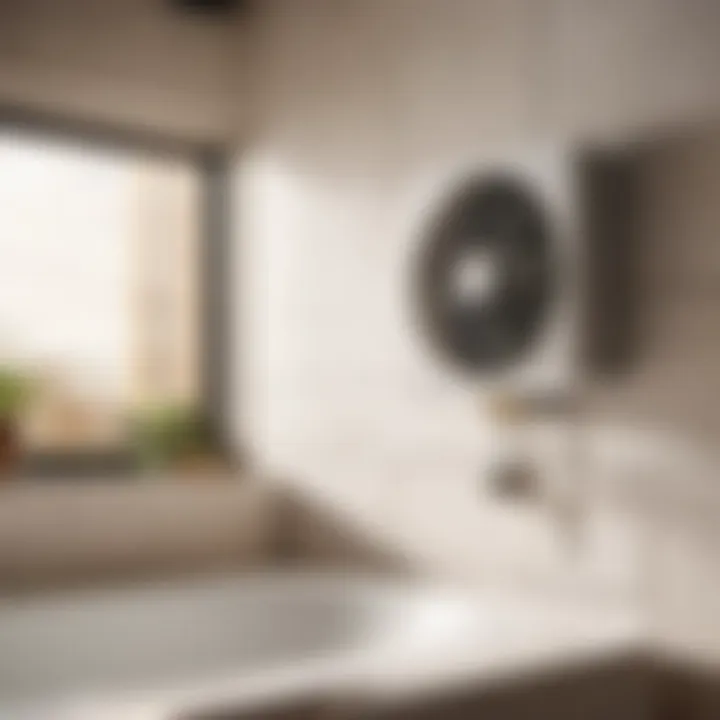 Testing the new ventilation fan in the bathroom