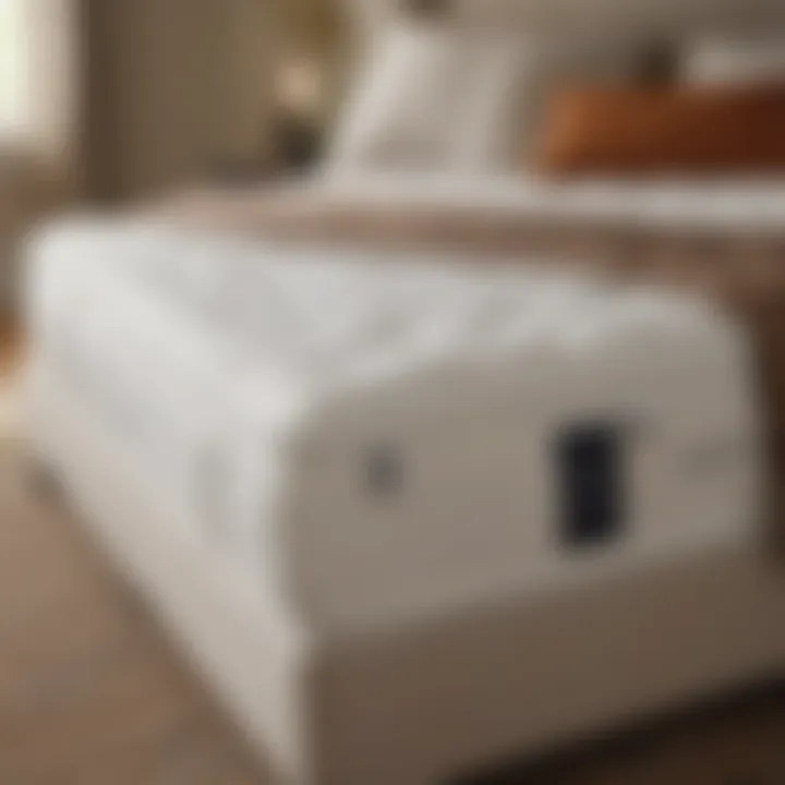 Exceptional Comfort of Tempur-Pedic Technology Close-up of Tempur-Pedic mattress demonstrating comfort