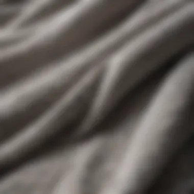 Close-up of Soft Gray Towel Fabric Close-up of soft fabric texture of gray bath towel